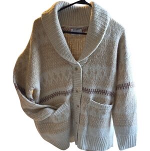 Old Navy Cream Button-Up Women's Sweater